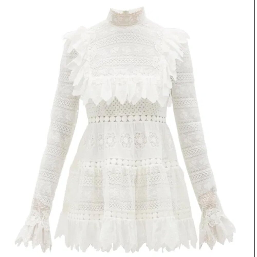 Zimmermann Turtleneck Lace Blouse Size 1